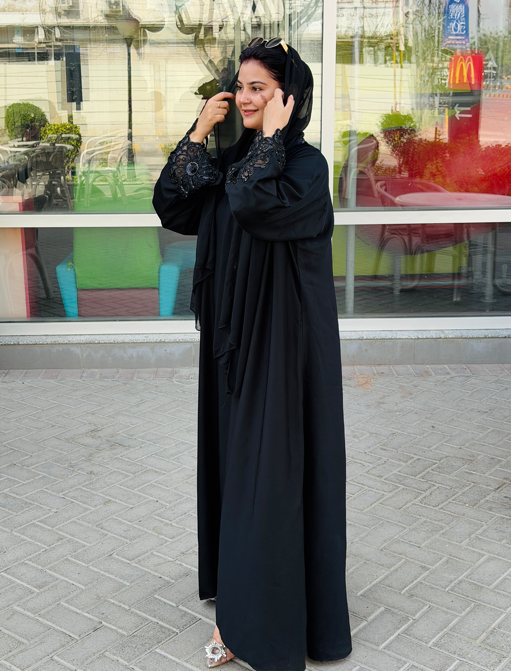 Elegant Black Embroidered Abaya