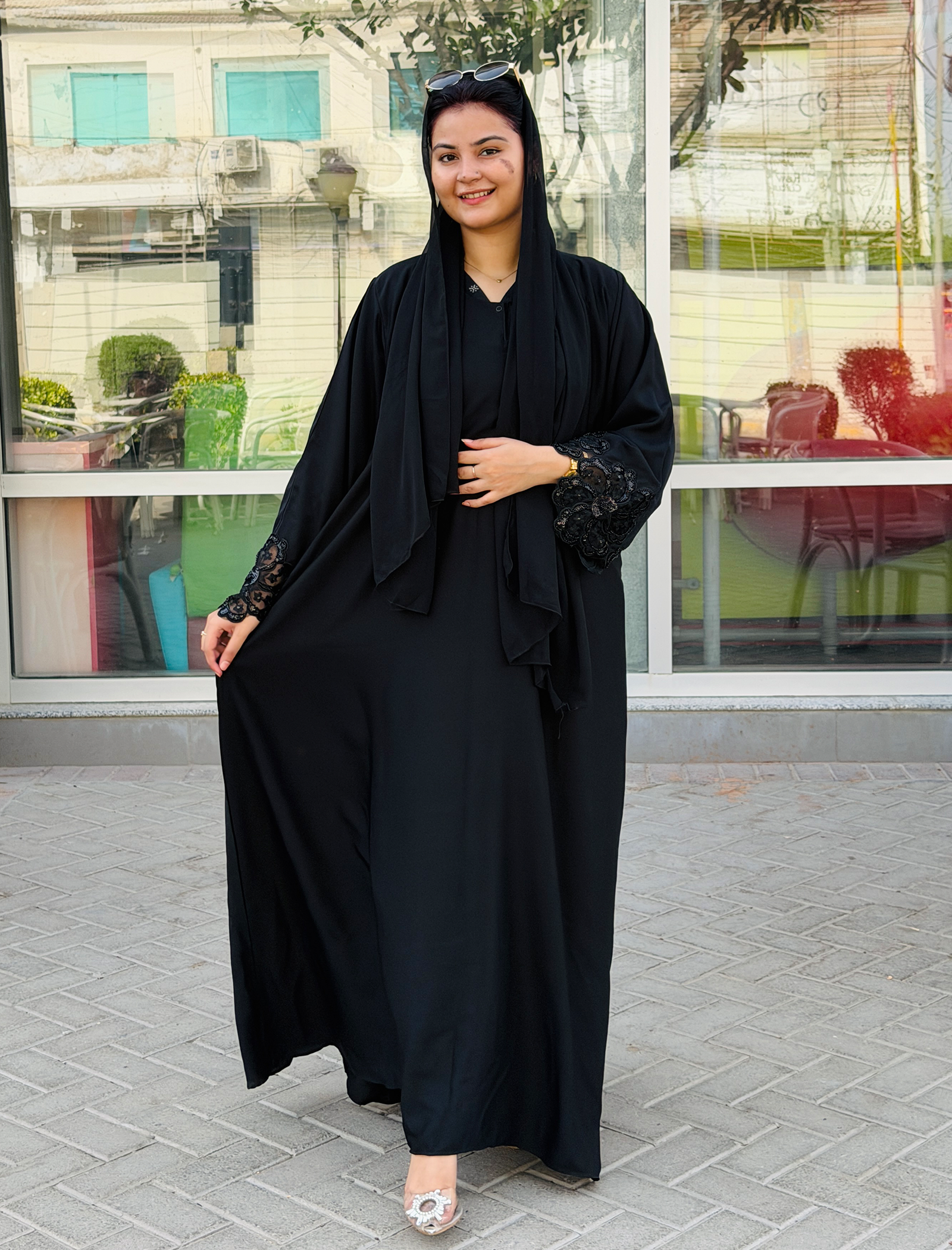 Elegant Black Embroidered Abaya
