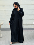 Elegant Black Floral Whisper Abaya