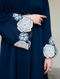 Noor Navy Embroidered Abaya