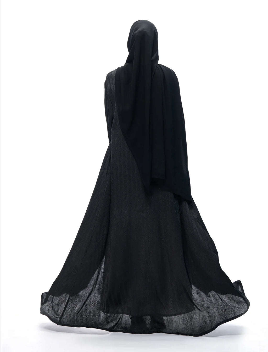 Elegant Black Pleated Abaya