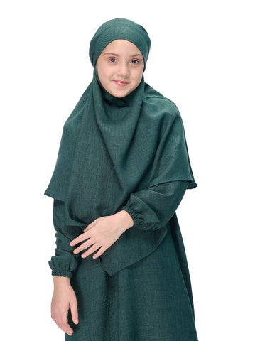 Elegant Forest Green Maxi Abaya