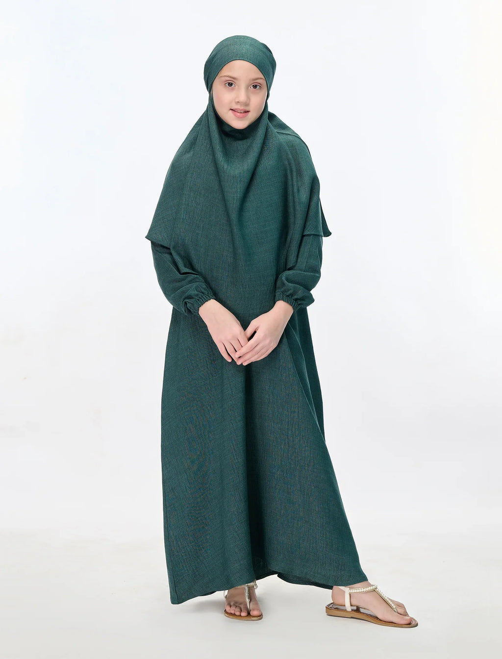 Elegant Forest Green Maxi Abaya