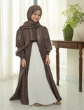 Chic Brown Leather-Style Abaya