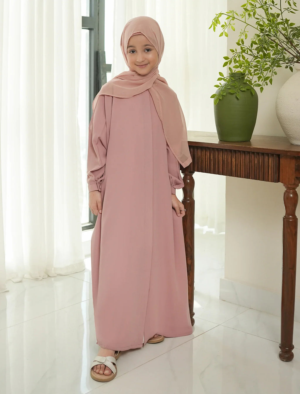 Serene Blush Pink Abaya