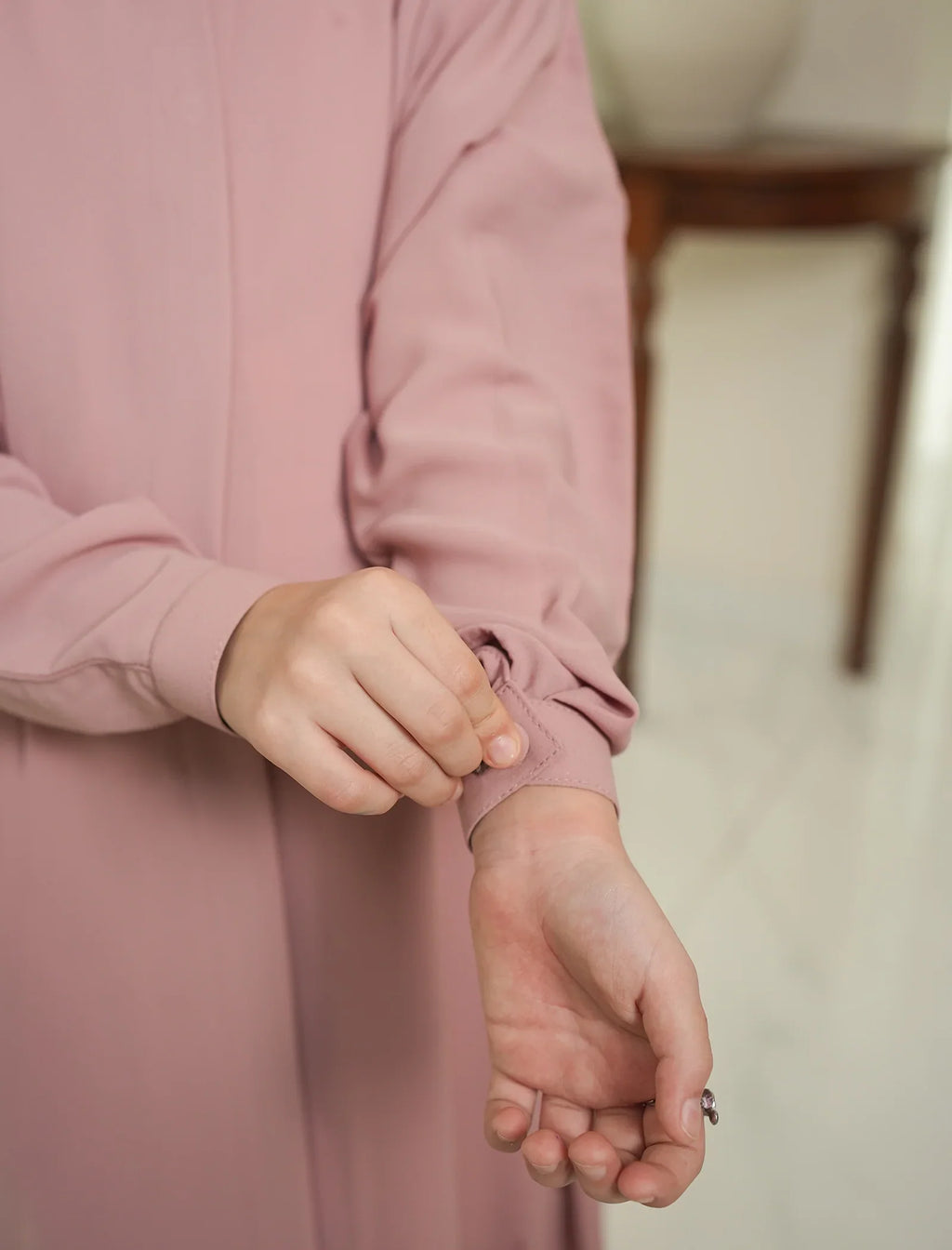 Serene Blush Pink Abaya