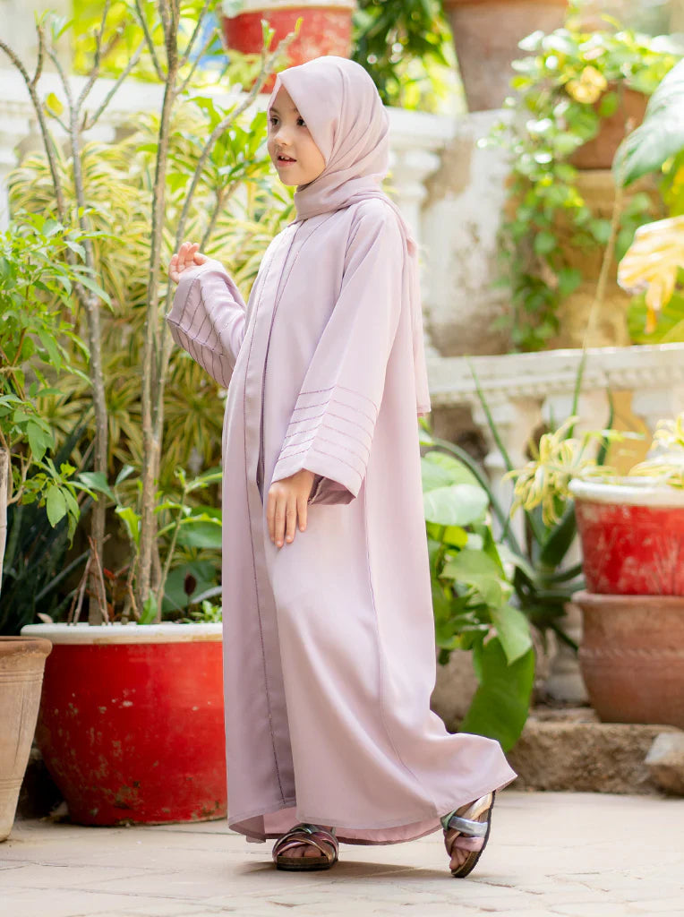 Elegant Pastel Silk Abaya