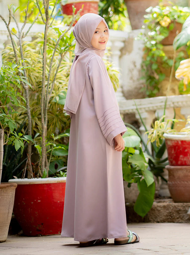 Elegant Pastel Silk Abaya