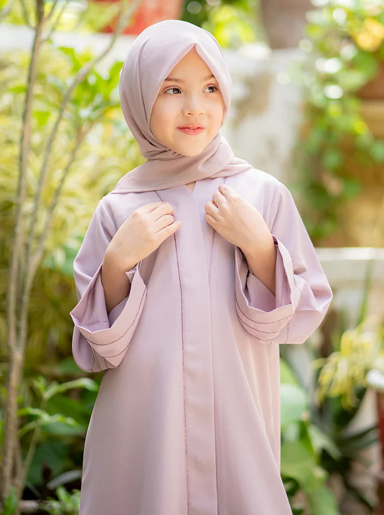 Elegant Pastel Silk Abaya