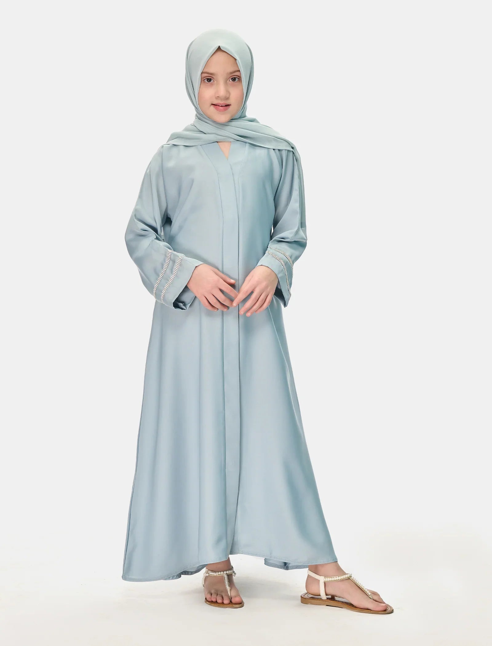 Ice Blue Serenity Kids Abaya