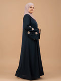 Heart-Embellished Abaya