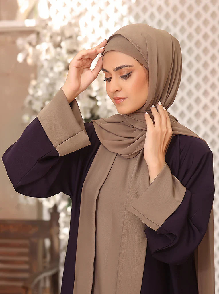 Elegant Two-Tone Abaya