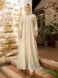 Classic Cream Embroidered Abaya