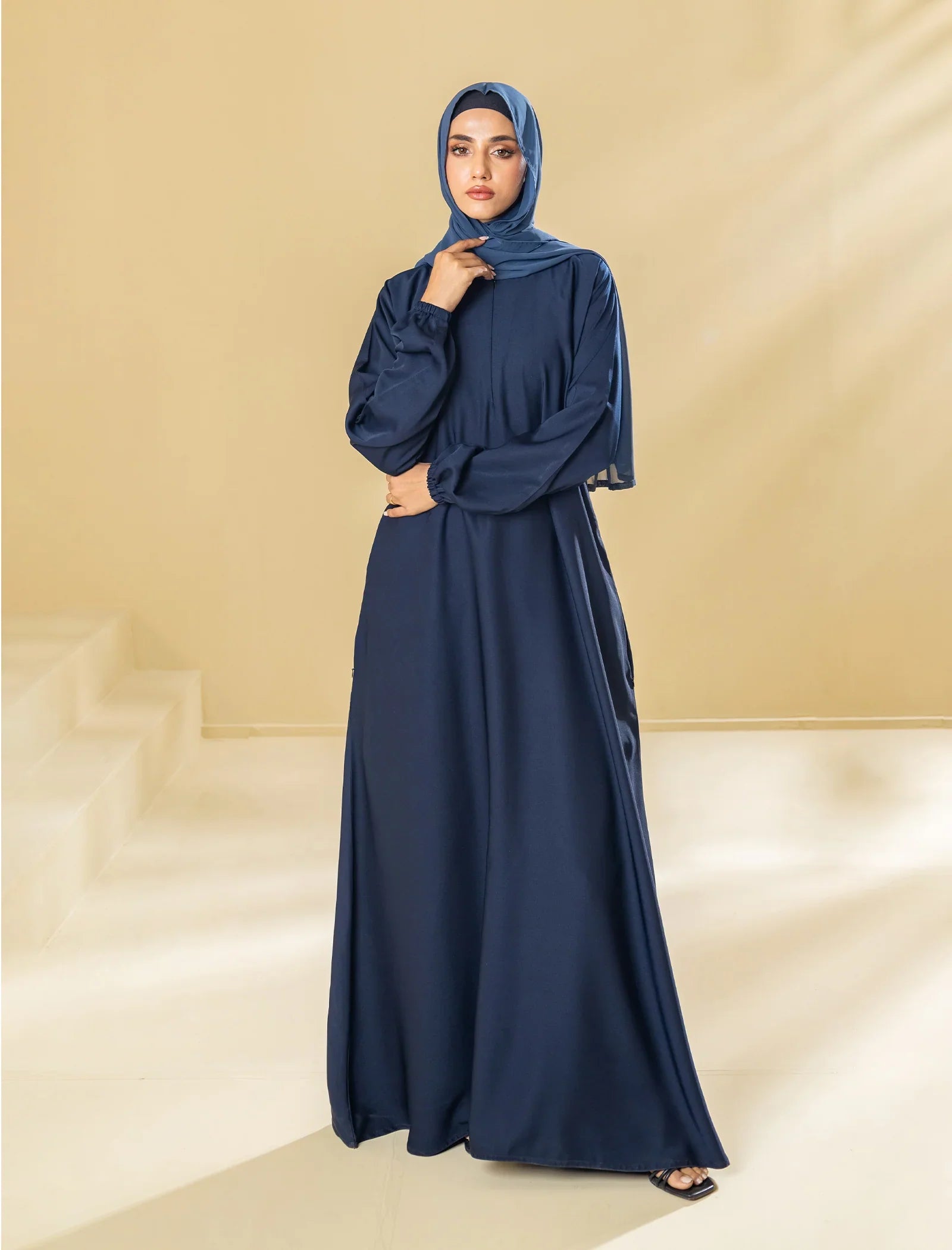 Classic Navy Blue Abaya