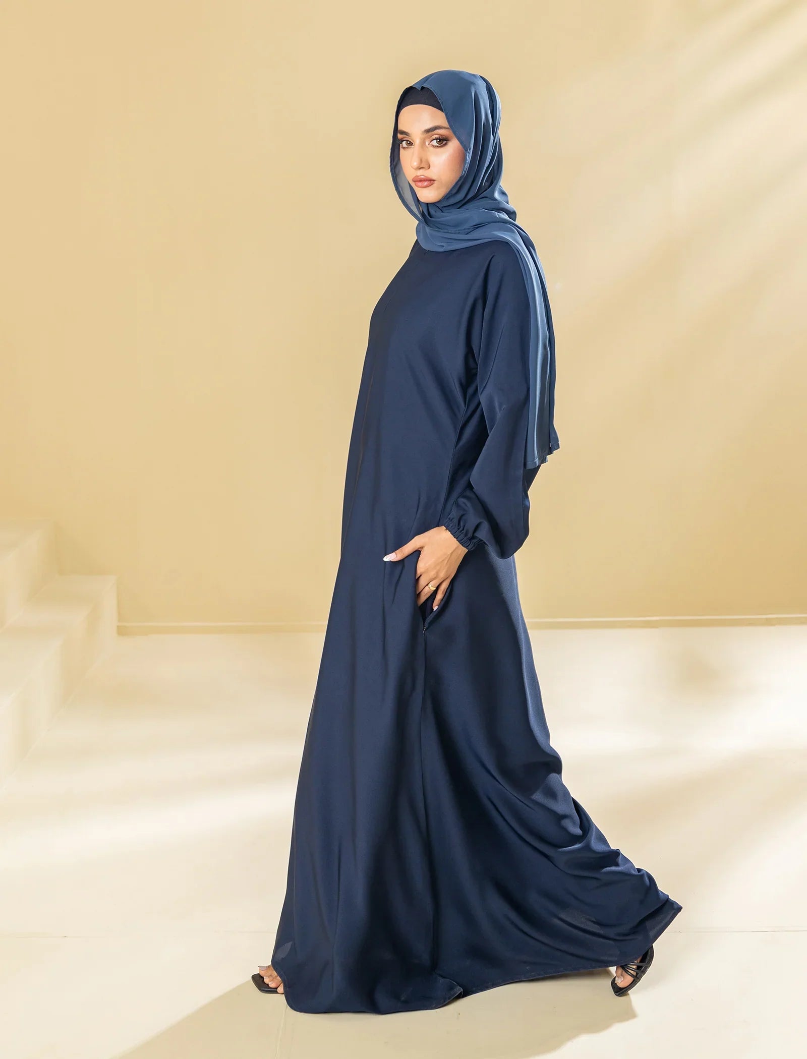 Classic Navy Blue Abaya