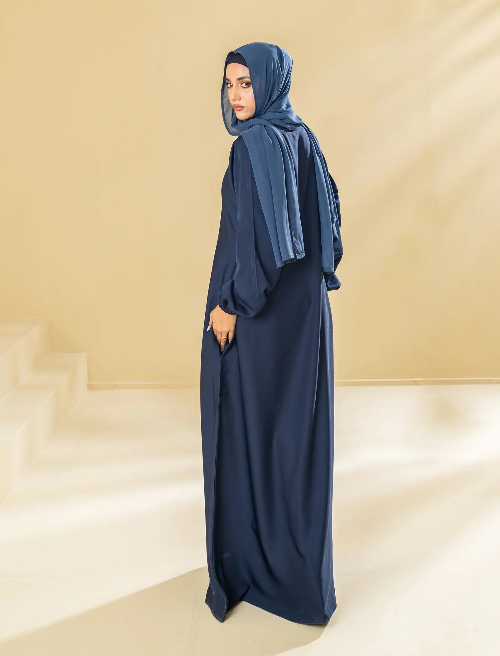 Classic Navy Blue Abaya