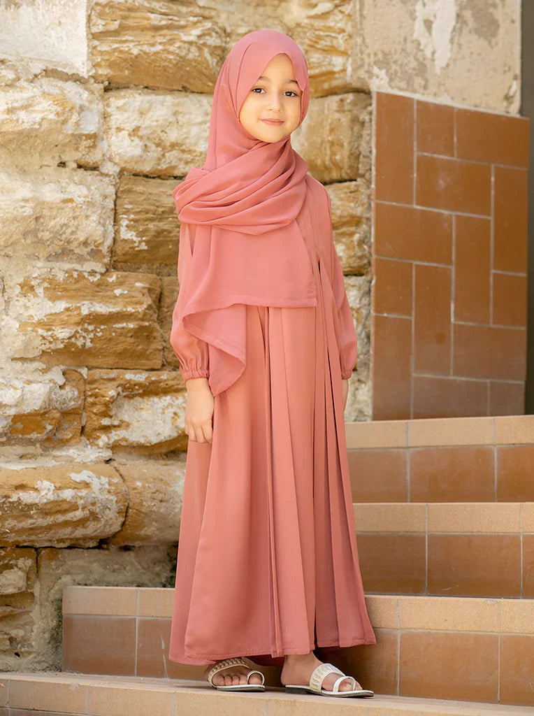 Safa Pink Veil Abaya