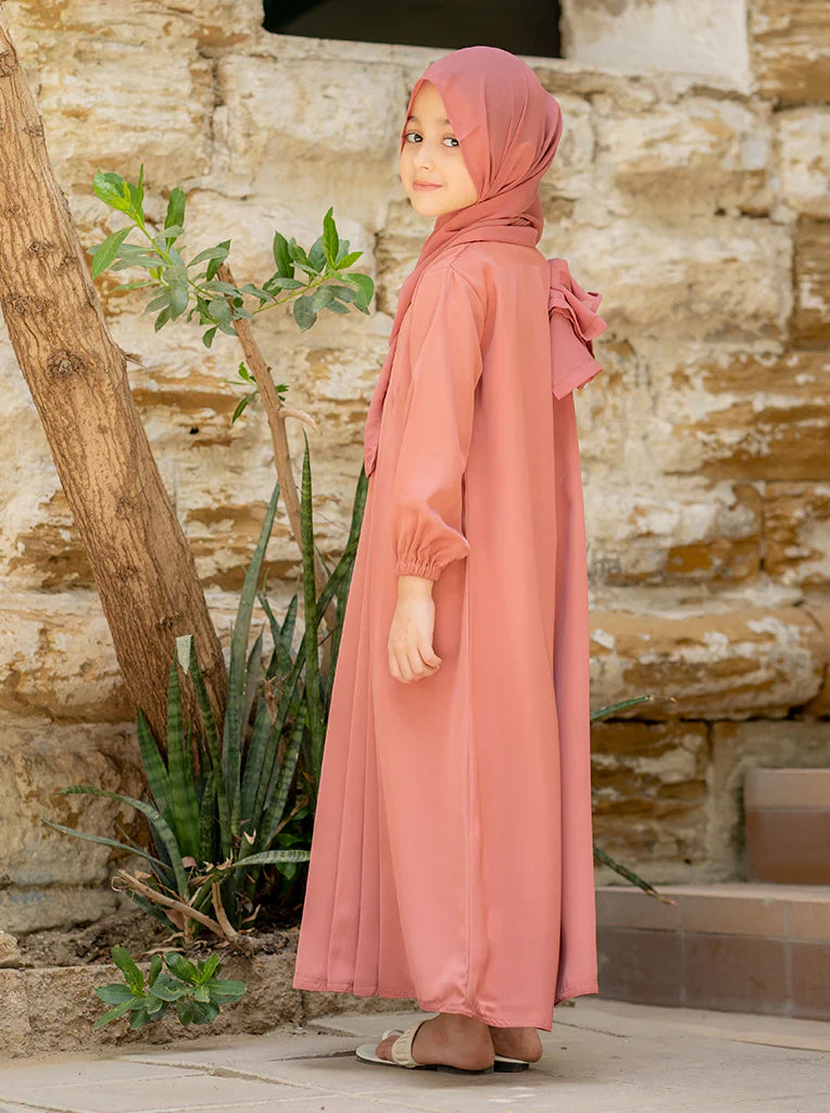 Safa Pink Veil Abaya