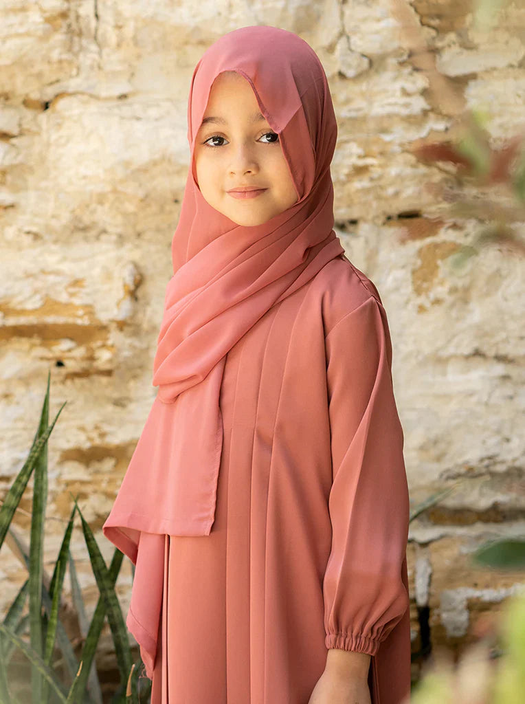 Safa Pink Veil Abaya