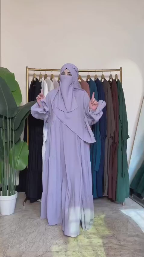 Lavender Grace 5-Piece Abaya Set