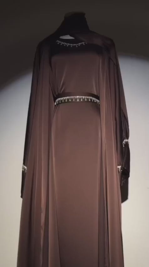 Luxury silk 5pcs Abaya Set